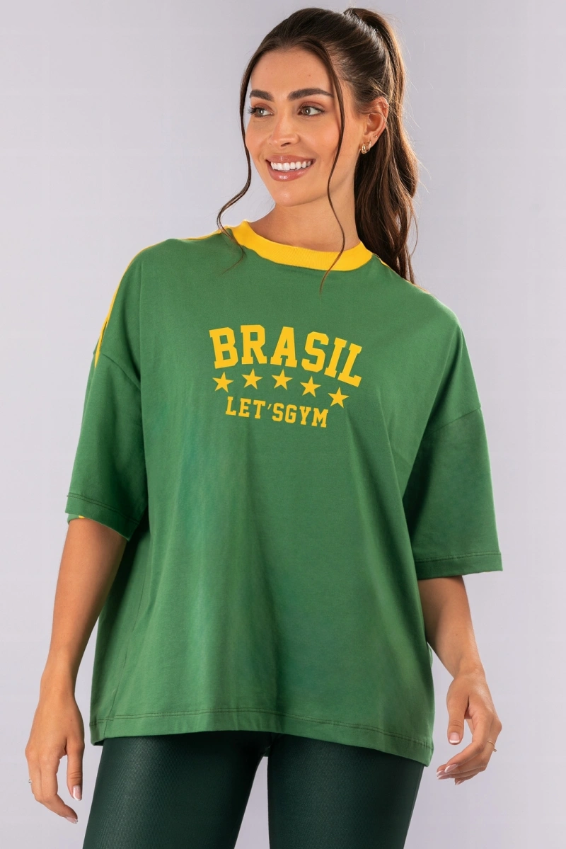 Lets Gym - Camiseta Oversized Lets Goool Verde - 3431VD