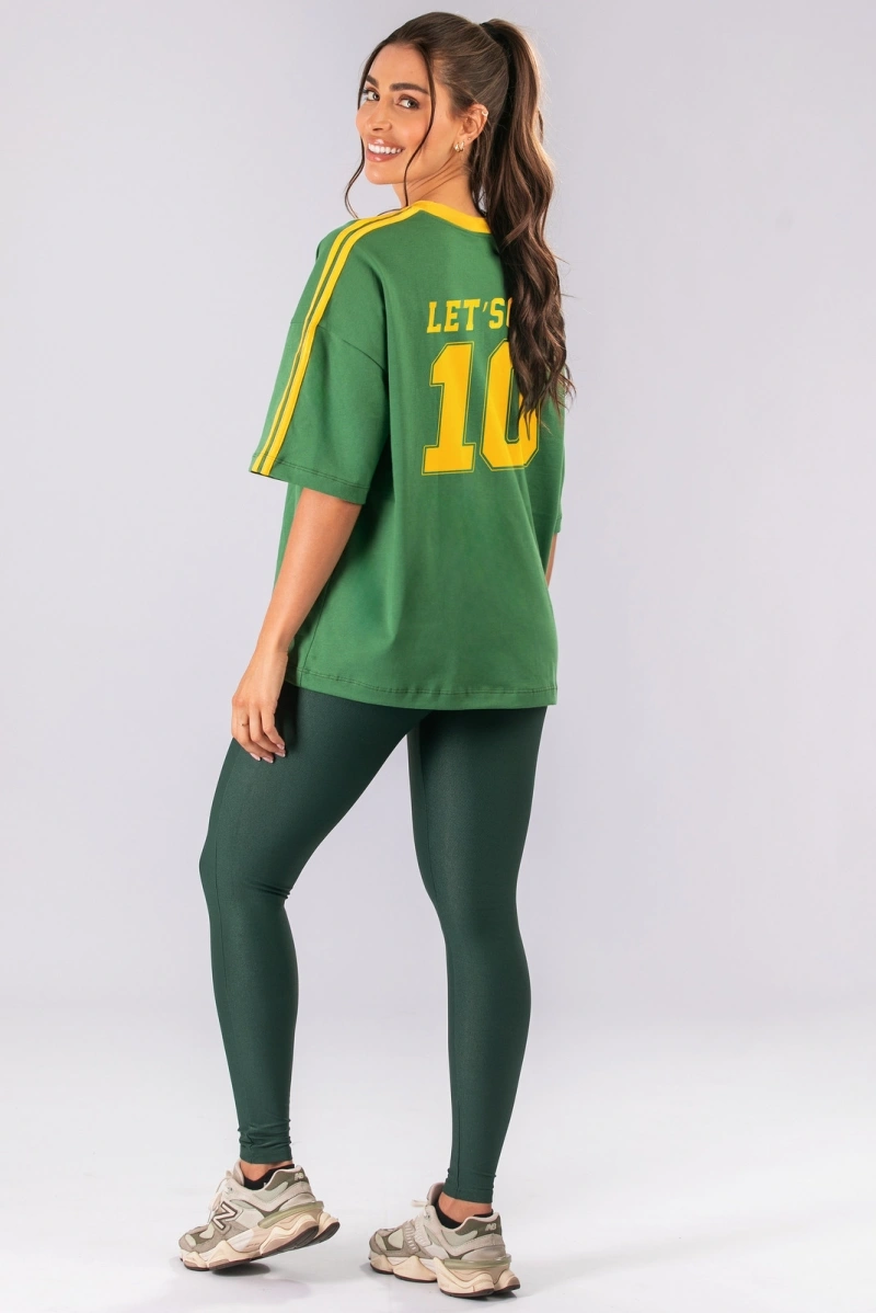 Lets Gym - Camiseta Oversized Lets Goool Verde - 3431VD