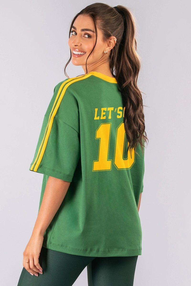 Lets Gym - Camiseta Oversized Lets Goool Verde - 3431VD