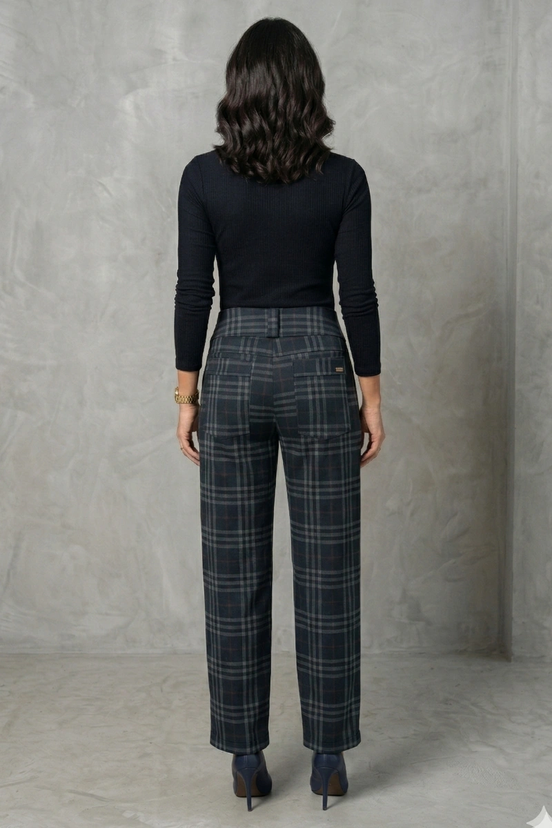 Hidrogênio - BARREL LUCIA CHECKERED PANTS - 20749328