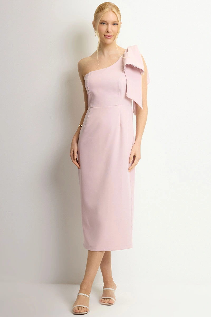 Miss Misses - Vestido Midi Samanta Rosa - 54729060