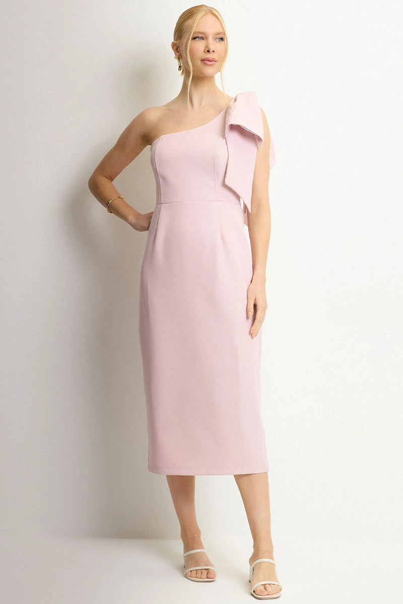 Miss Misses - Vestido Midi Samanta Rosa - 54729060