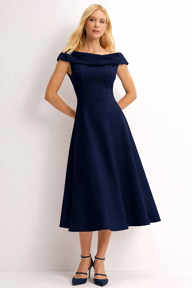 Miss Misses - Dara Navy Dress - 54793004