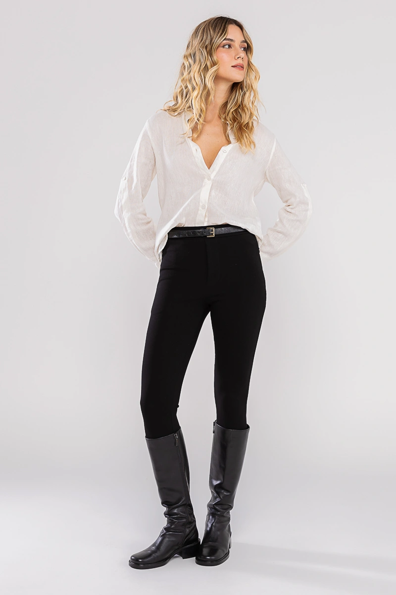 Hidrogênio - LUNA RIDING PANTS WITH INVISIBLE ZIPPER IN THE POCKET, BLACK, PRE-SALE - 20742001