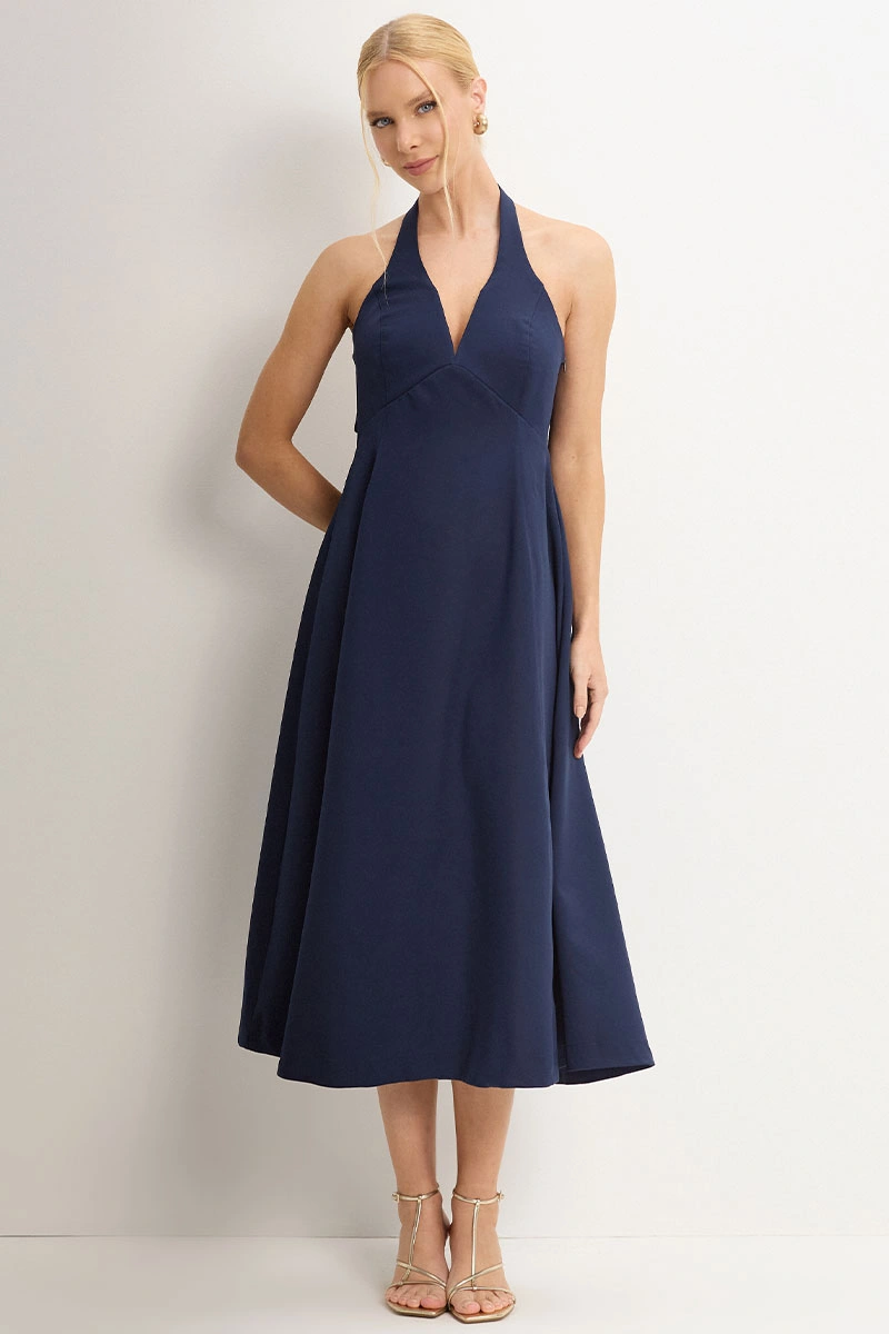 Miss Misses - Filomena Navy Blue Dress - 54776004