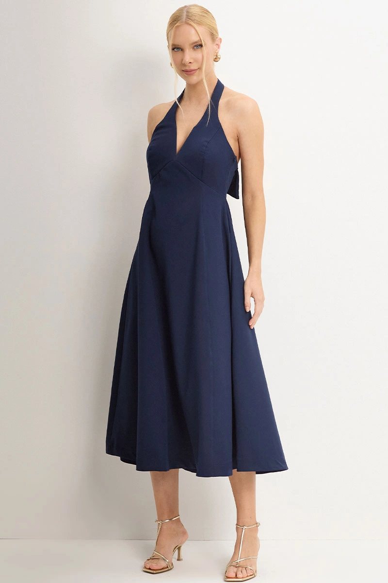 Miss Misses - Vestido Filomena Azul Marinho - 54776004