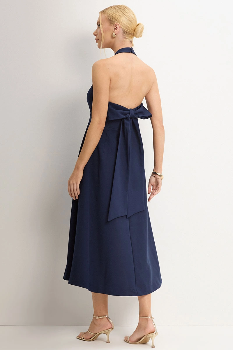 Miss Misses - Filomena Navy Blue Dress - 54776004