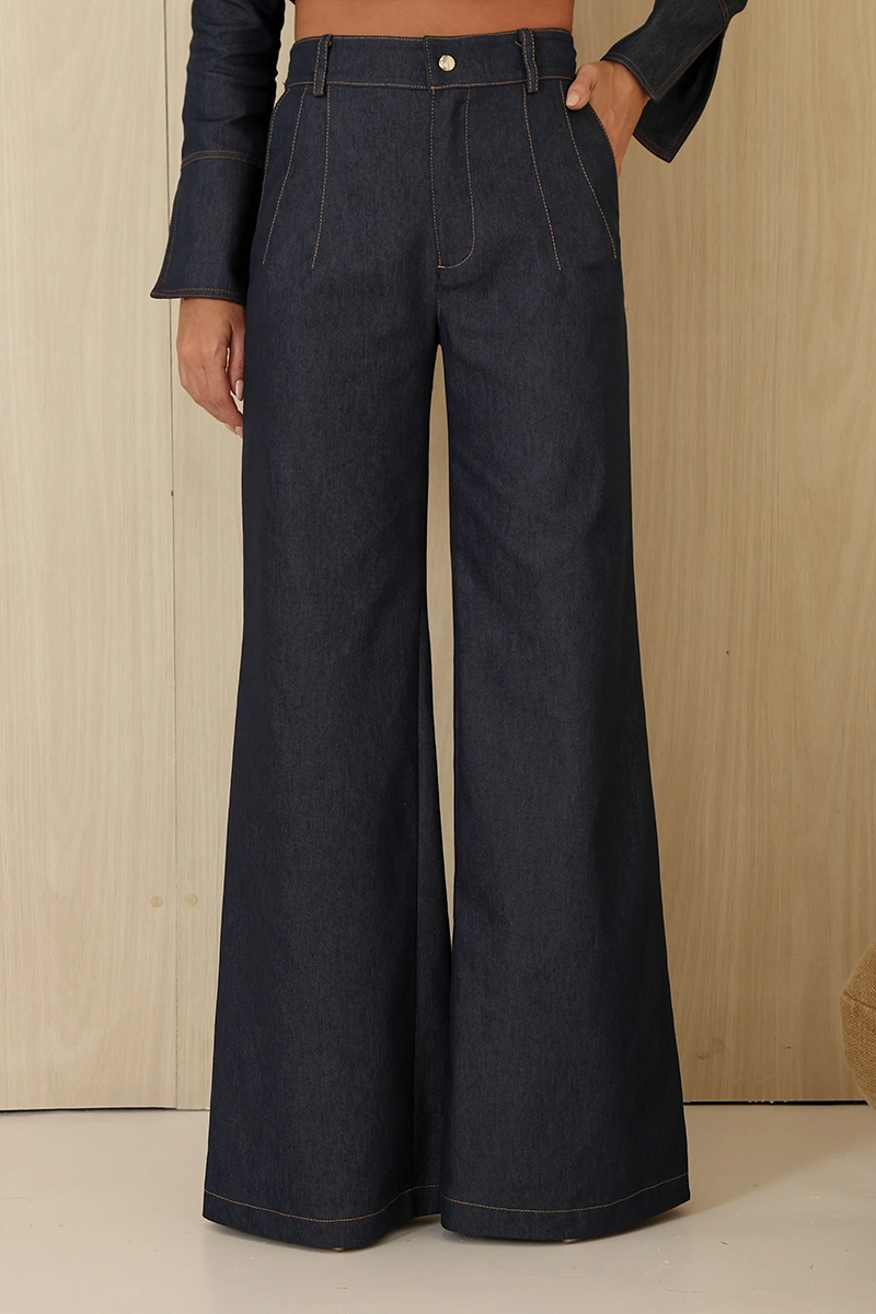 Dot Clothing - Set Dot Clothing Andreia Jacket with Pants Blue Denim - 3005AZUL