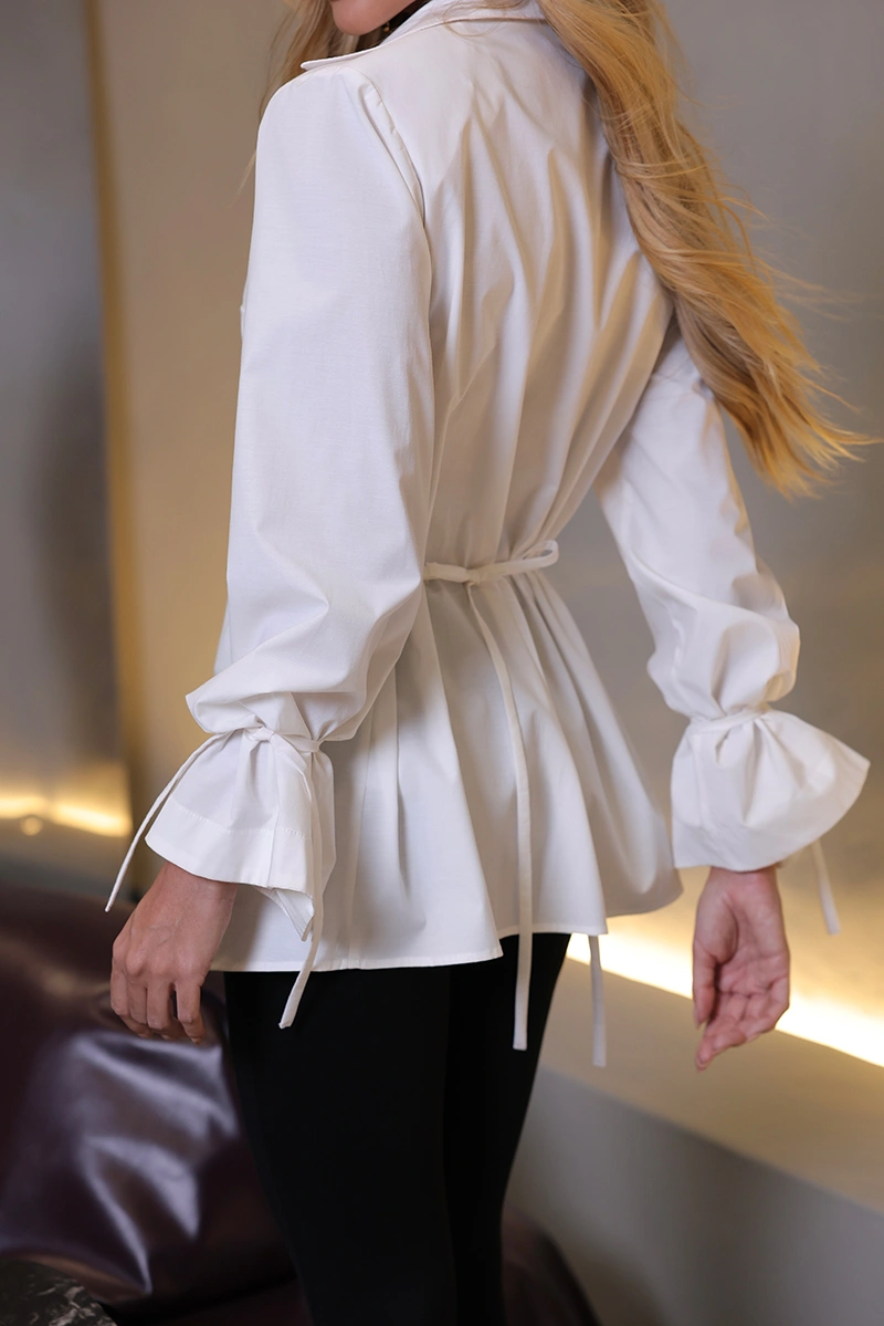 Dot Clothing - Shirt Dot Clothing Vera Long Sleeve with Straps White - 2993BRANCO