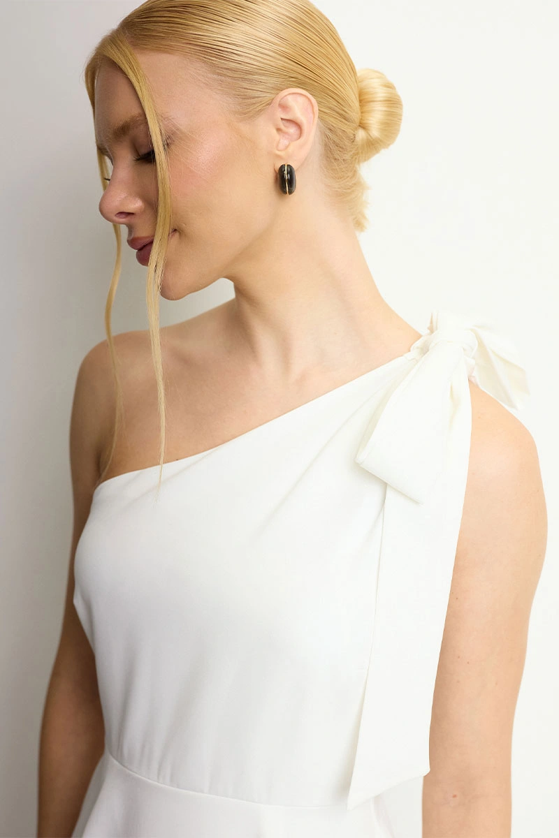 Miss Misses - Vestido Safira Midi Off White - 54796030