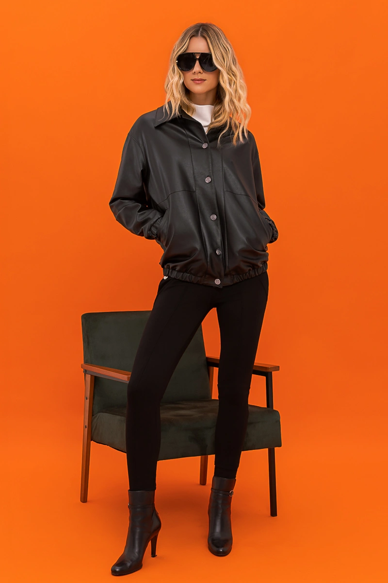 Hidrogênio - JAQUETA BOMBER OVERSIZED PRETO - 20713001