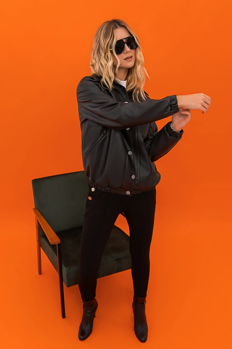 Hidrogênio - JAQUETA BOMBER OVERSIZED PRETO - 20713001