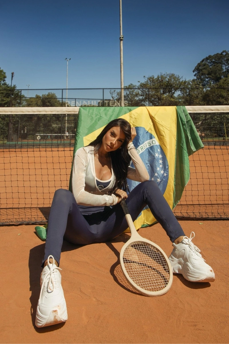 Hipkini - Legging Fitness Club Classics Azul Marinho Cós Transpassado em viés - 33331815