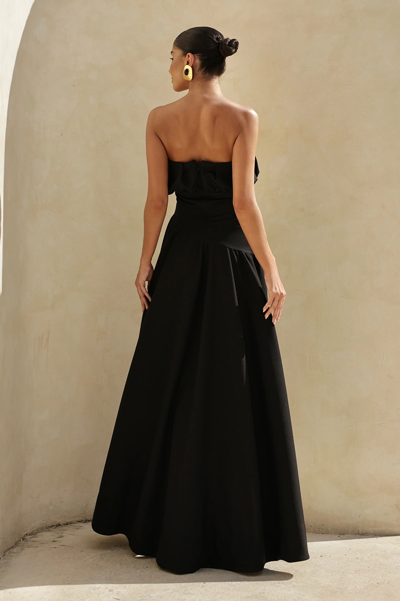 Dot Clothing - Dress Dot Clothing Vanda Longuete Asymmetrical Black - 2936PRETO