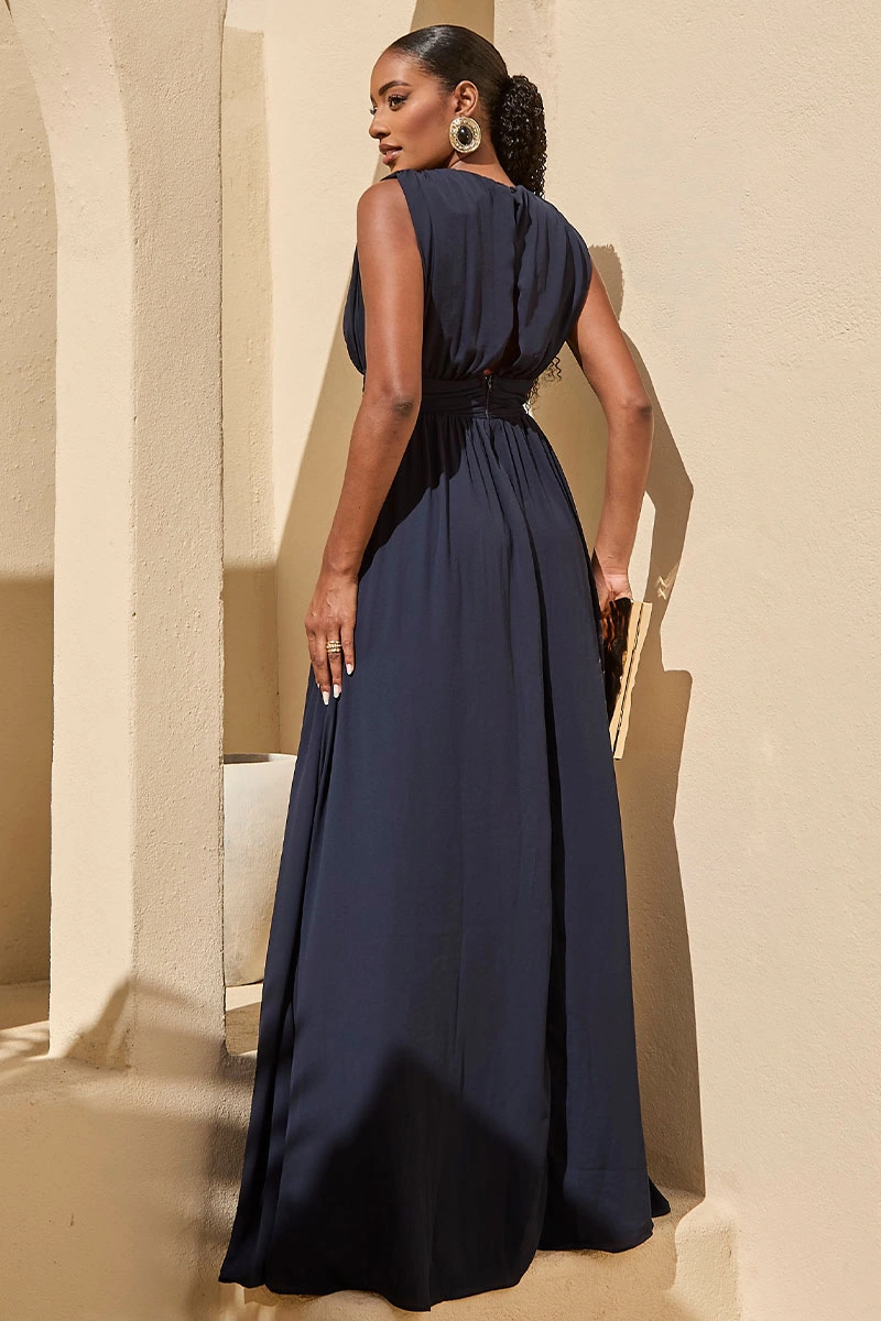 Miss Misses - Vestido Longo Esmeralda Marinho - 54783004