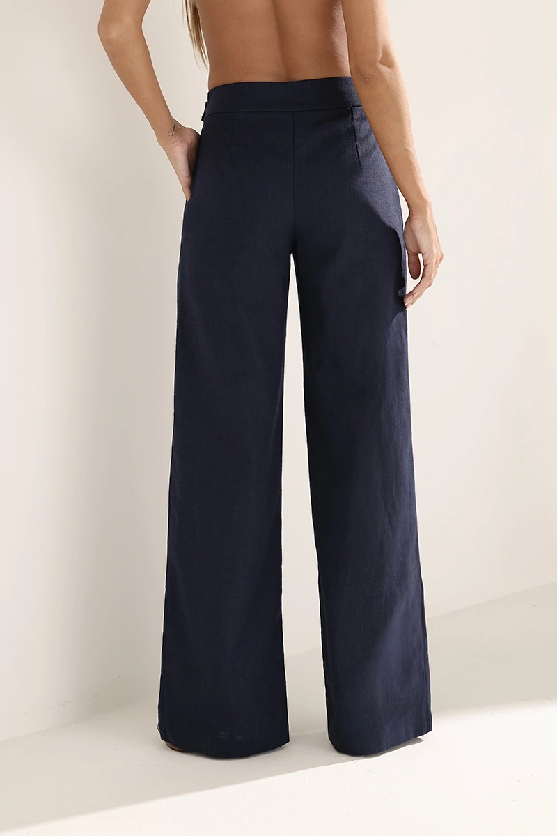 Dot Clothing - Set Dot Clothing Mariane Blazer and Pants Navy Blue - 3017AZUL