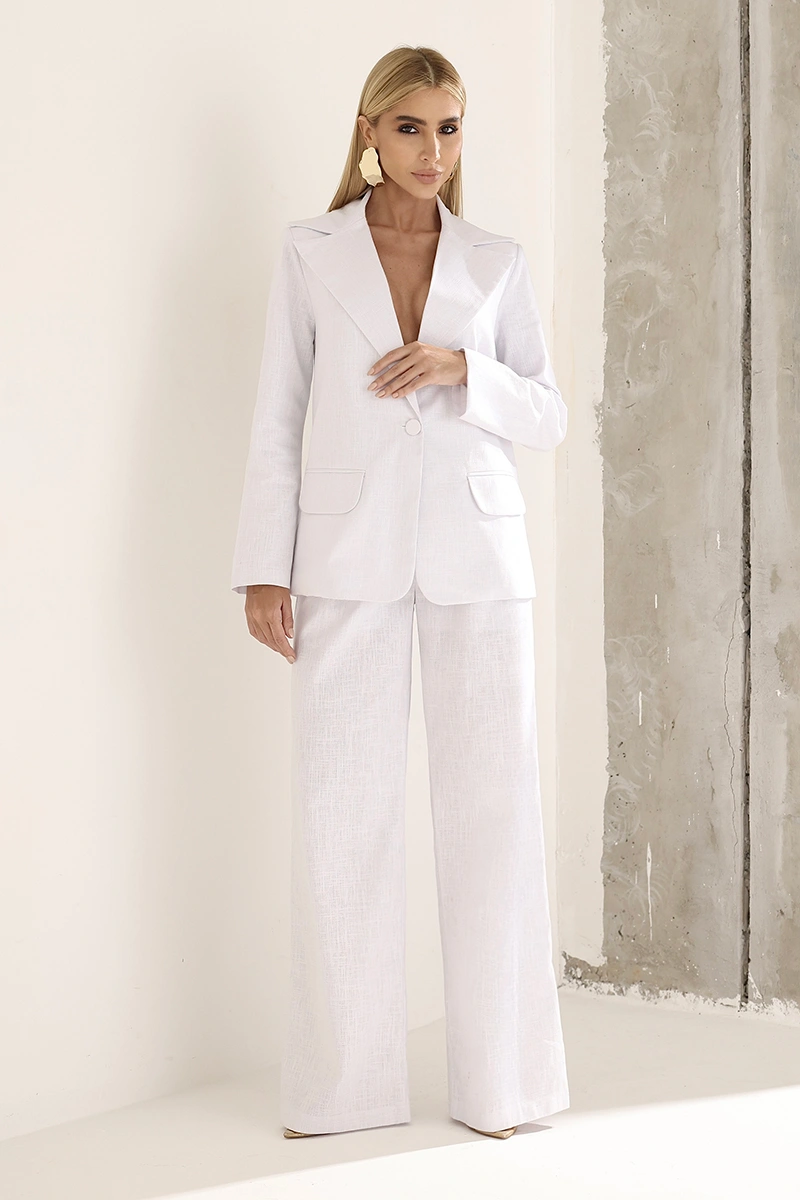 Dot Clothing - Set Dot Clothing Mariane Blazer and Pants White - 3017BRANCO