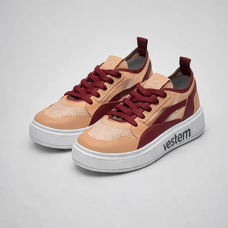 Vestem - Tênis Frida Multicolor Bege Rose Marsala - TE20.C0731