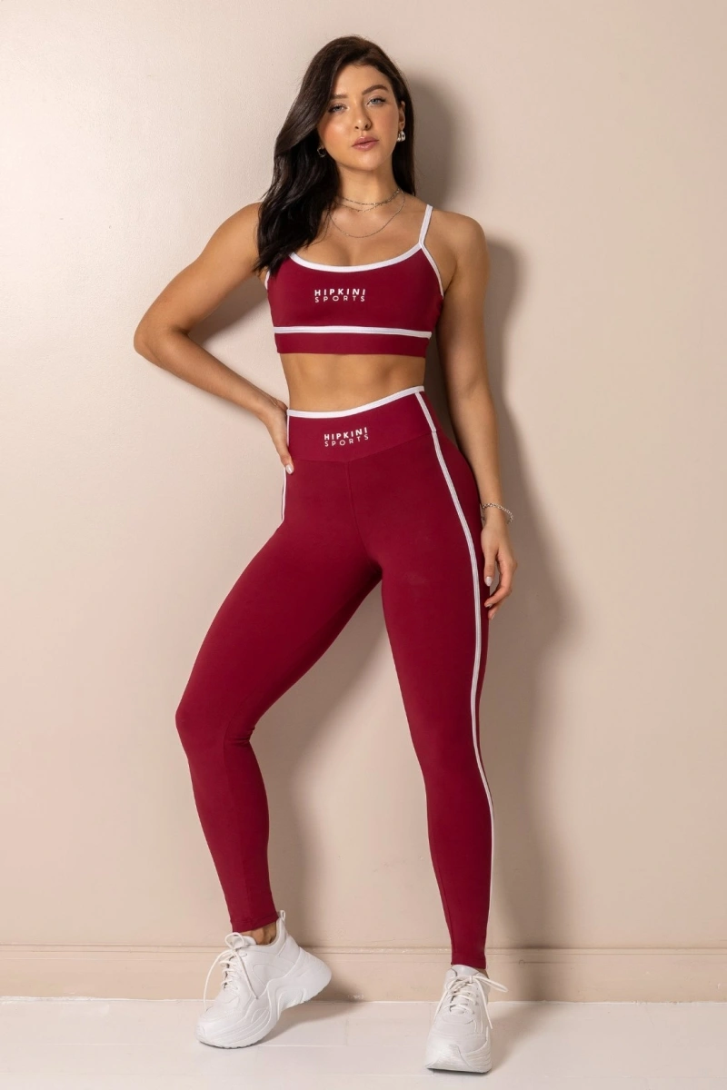 Hipkini - Legging Fitness Club Classics Burgundy - 33331822