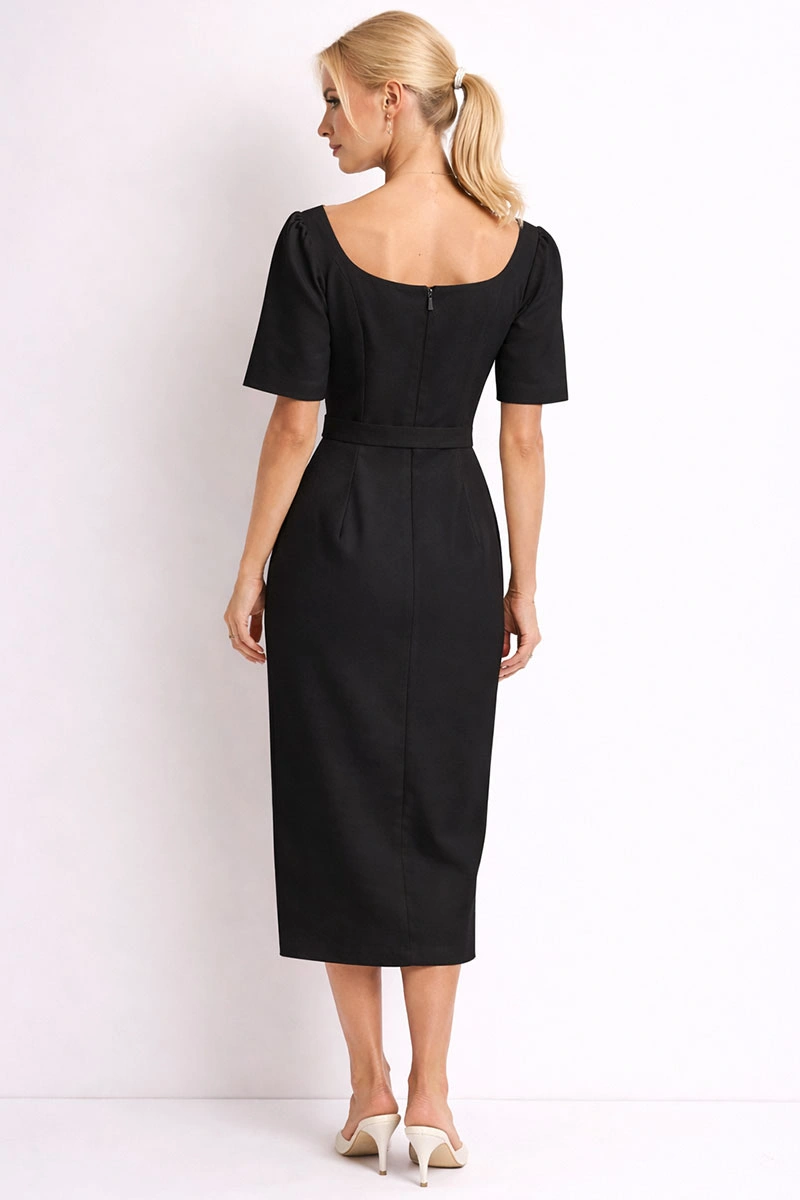 Miss Misses - Vestido Aline Midi Tubinho Preto - 54802001