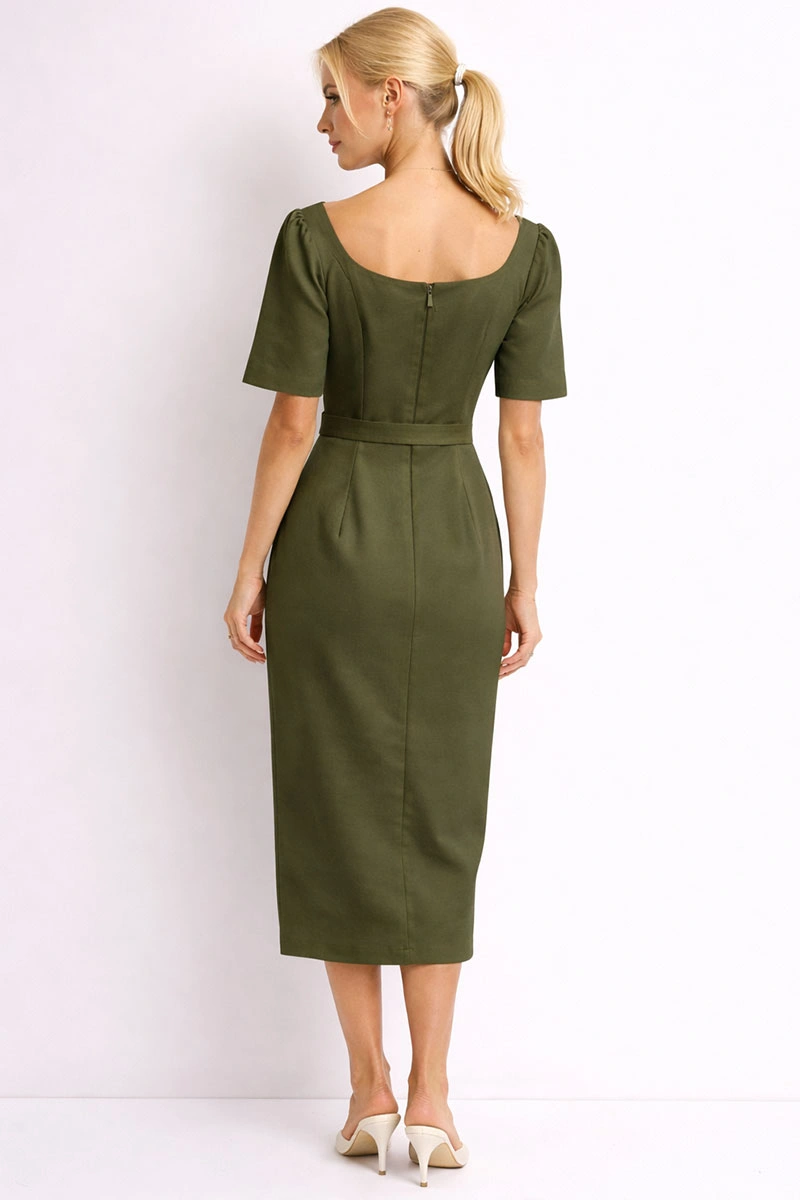 Miss Misses - Vestido Aline Midi Tubinho Verde - 54802023