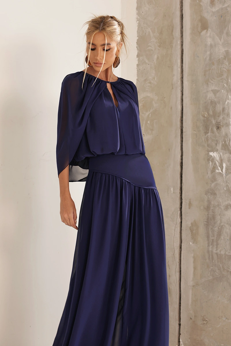 Dot Clothing - Conjunto Dot Clothing Zimmer Blusa e Calça Azul - 3002AZUL