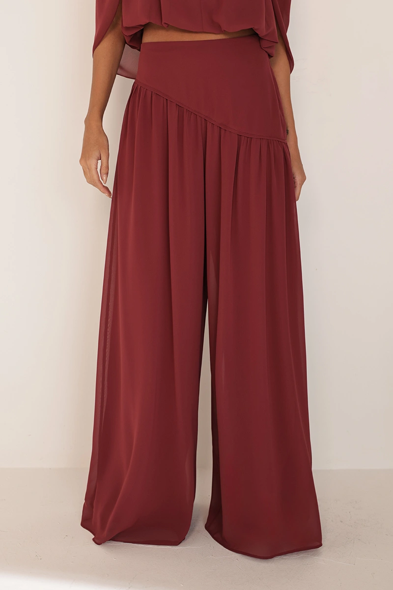 Dot Clothing - Conjunto Dot Clothing Zimmer Blusa e Calça Bordo - 3002BORDO