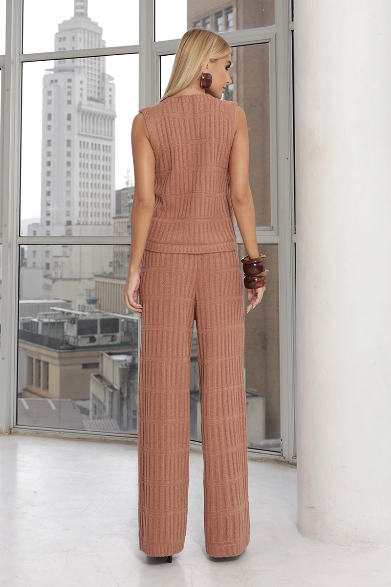 Dot Clothing - Conjunto Dot Clothing Gaby Tricô Rose - T204ROSE