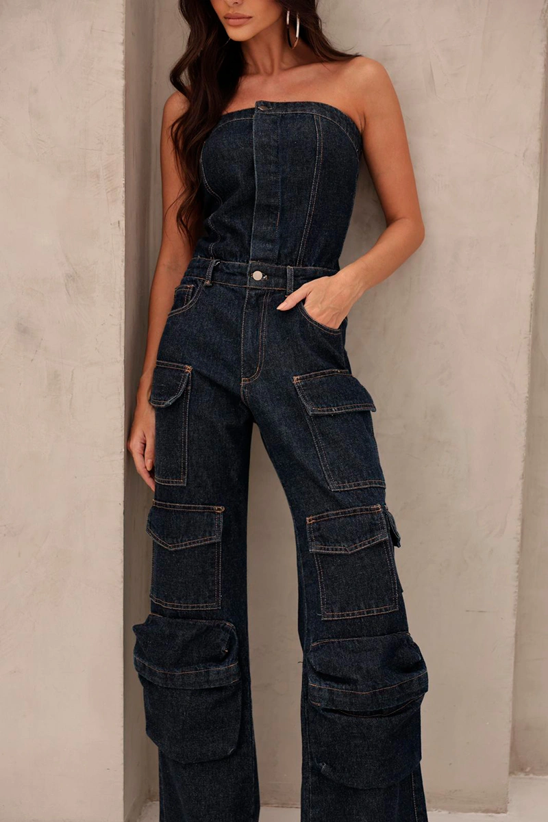 Dot Clothing - Jumpsuit Dot Clothing Jeans TQC Erika Dark Blue - JE0030AZE