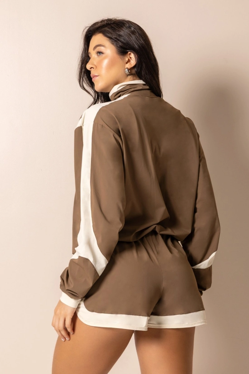 Hipkini - Shorts Duplo Club Classics Marrom e Bege - 33331806