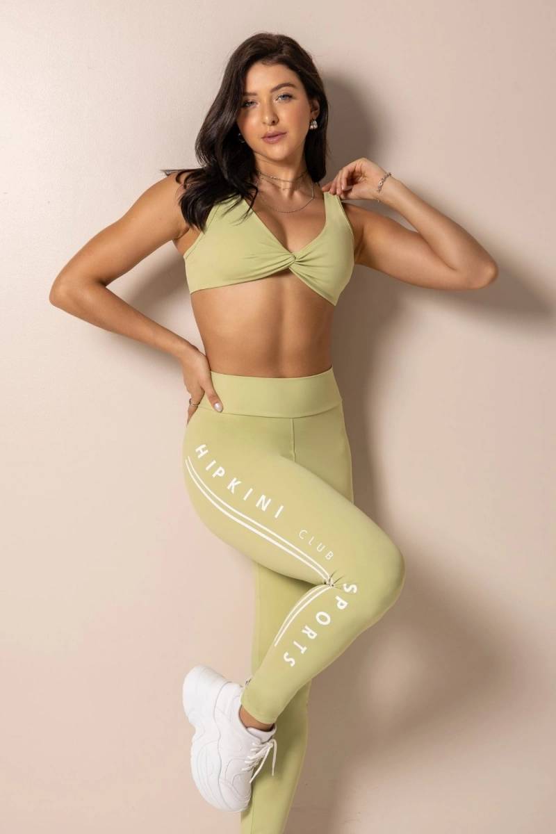 Hipkini - Legging Fitness Club Classics  Verde Pistache com Silk - 33331813