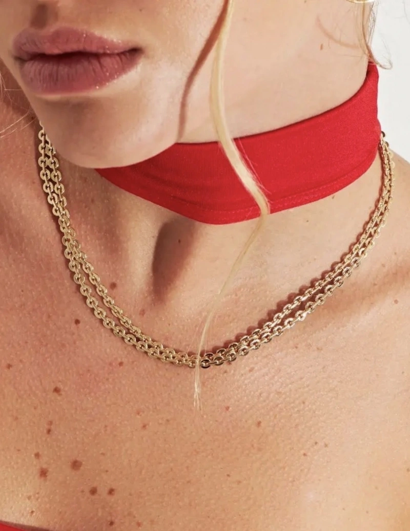 Mikabe - Colar Corrente Elos Redondo Ouro - MK2138