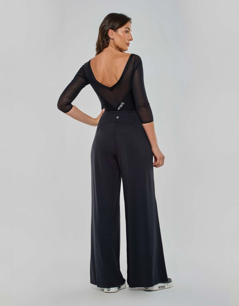 Vestem - Black Anacã 3/4 Bodysuit - BD193.PD.C0002