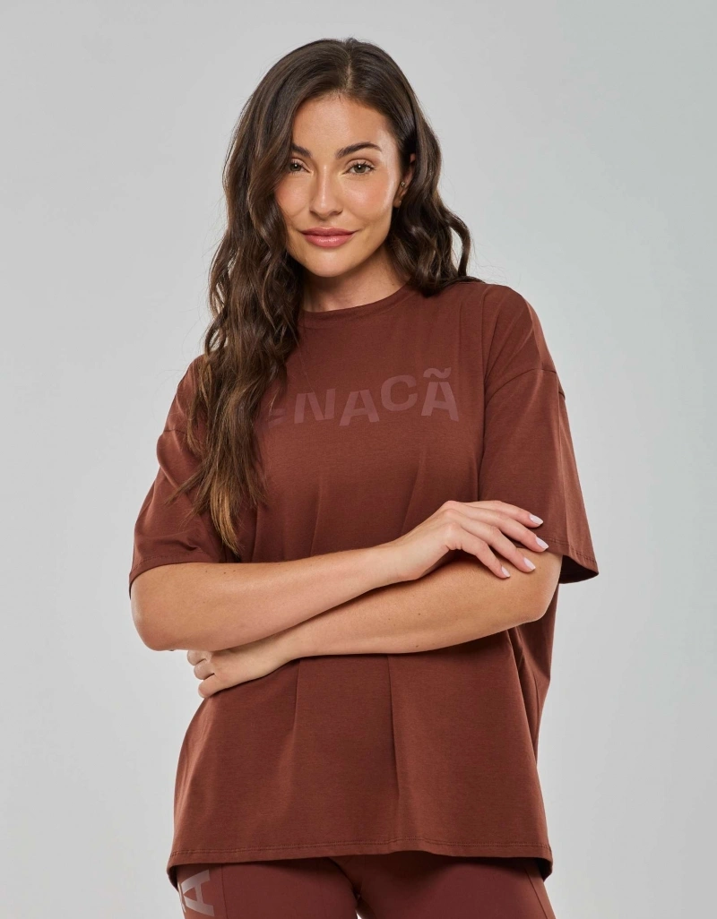 Vestem - Camiseta Oversized Anacã Marrom Sépia - BMC829.PD.C0697