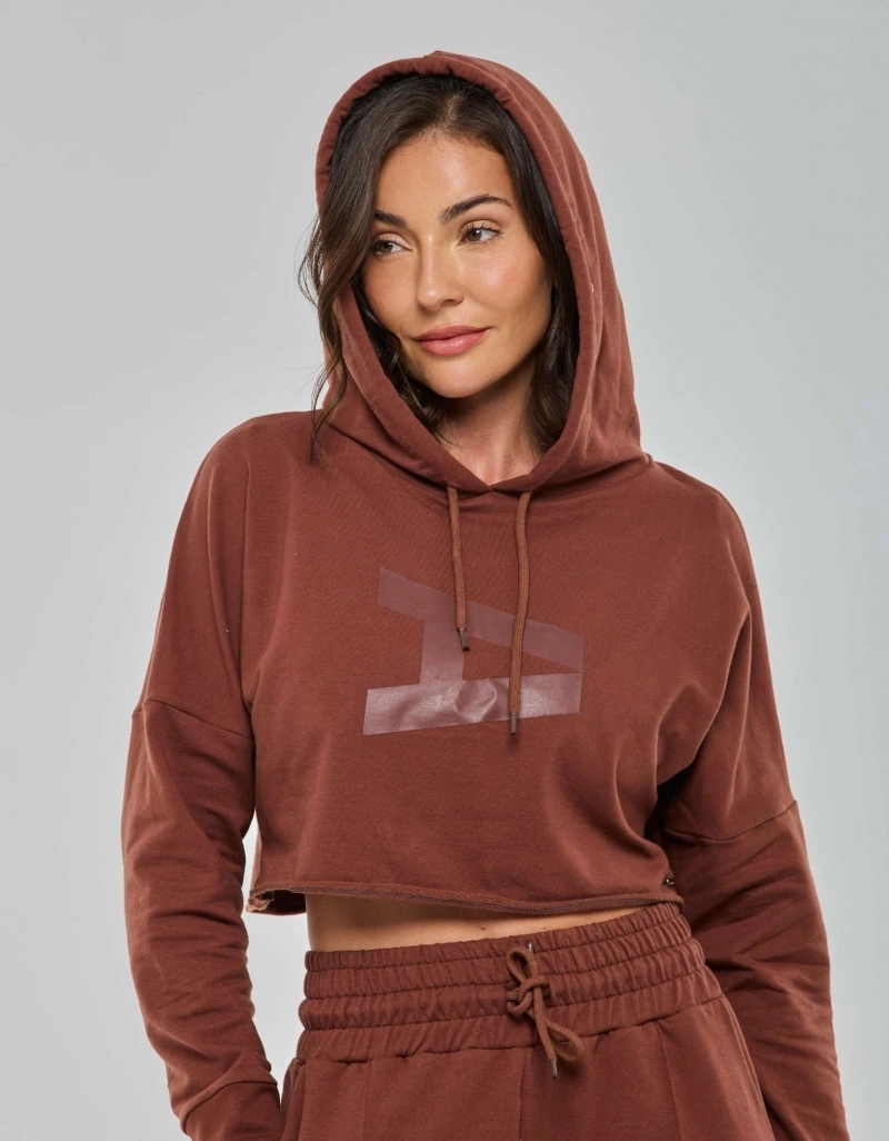 Vestem - Blusa Moletom com Capuz Urban Marrom Sépia - BPML488.PD.C0697