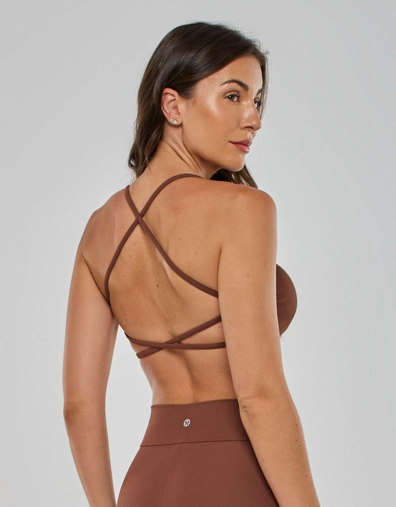 Vestem - Top Alças Cruzadas Anacã Marrom Cappuccino - TOP1255.PD.C0648