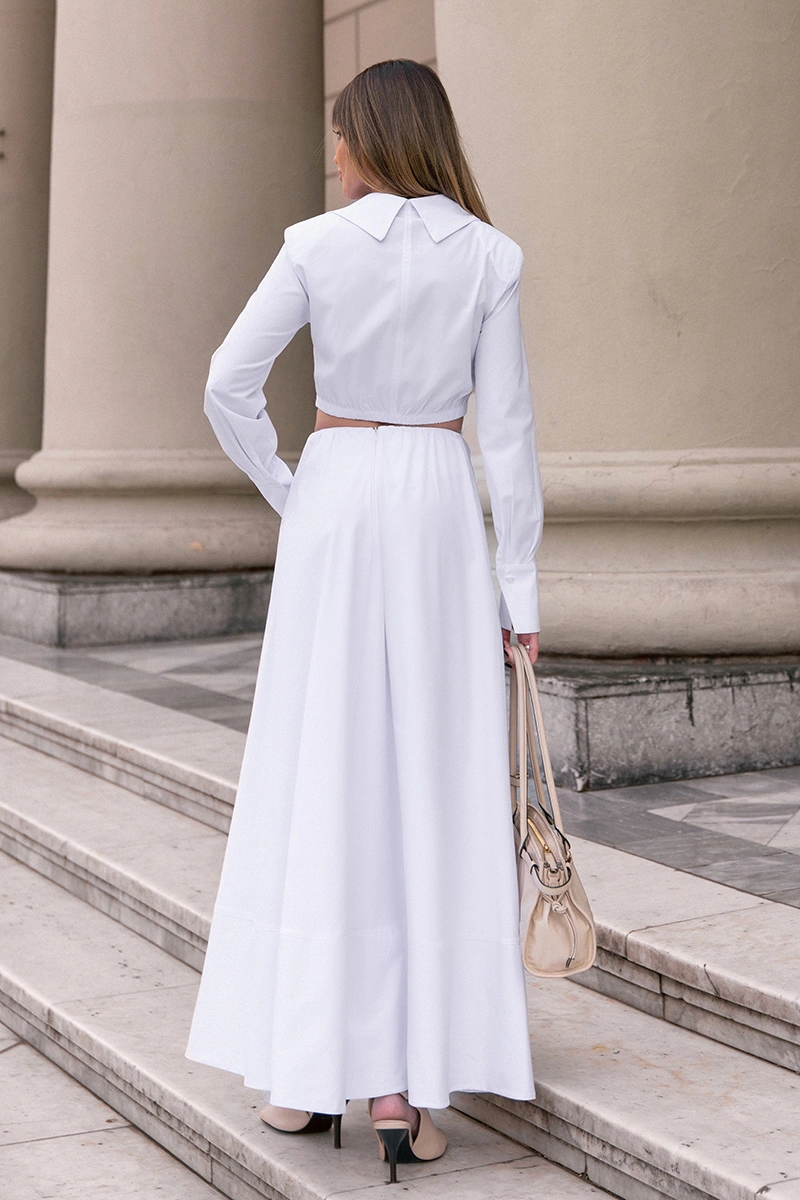 Dot Clothing - Set Dot Clothing Gtank Shirt with Off-White A-line Skirt - 3029OFF