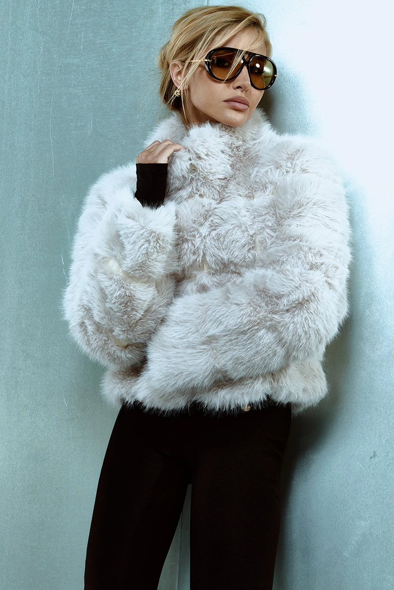 Dot Clothing - Liliane Dot Clothing Off-White Fur Coat - E0926OFF