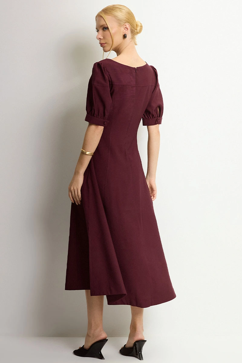 Miss Misses - Vestido Midi Ohana Vinho - 54744006