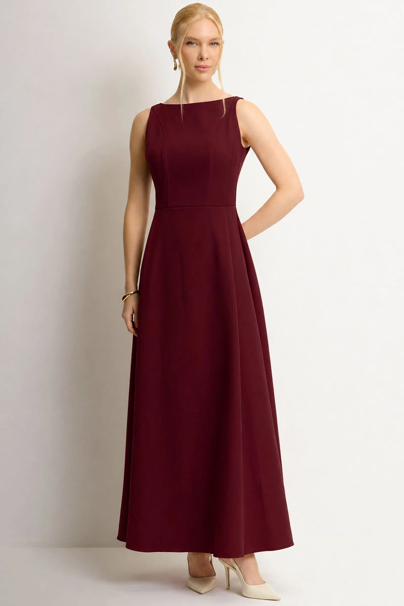 Miss Misses - Vestido Eliza Longo Vinho - 54632006