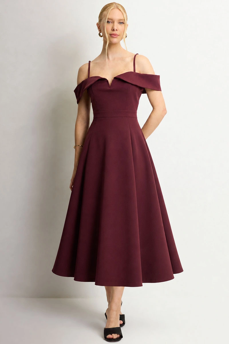 Miss Misses - Vestido Flavia Vinho - 54294006