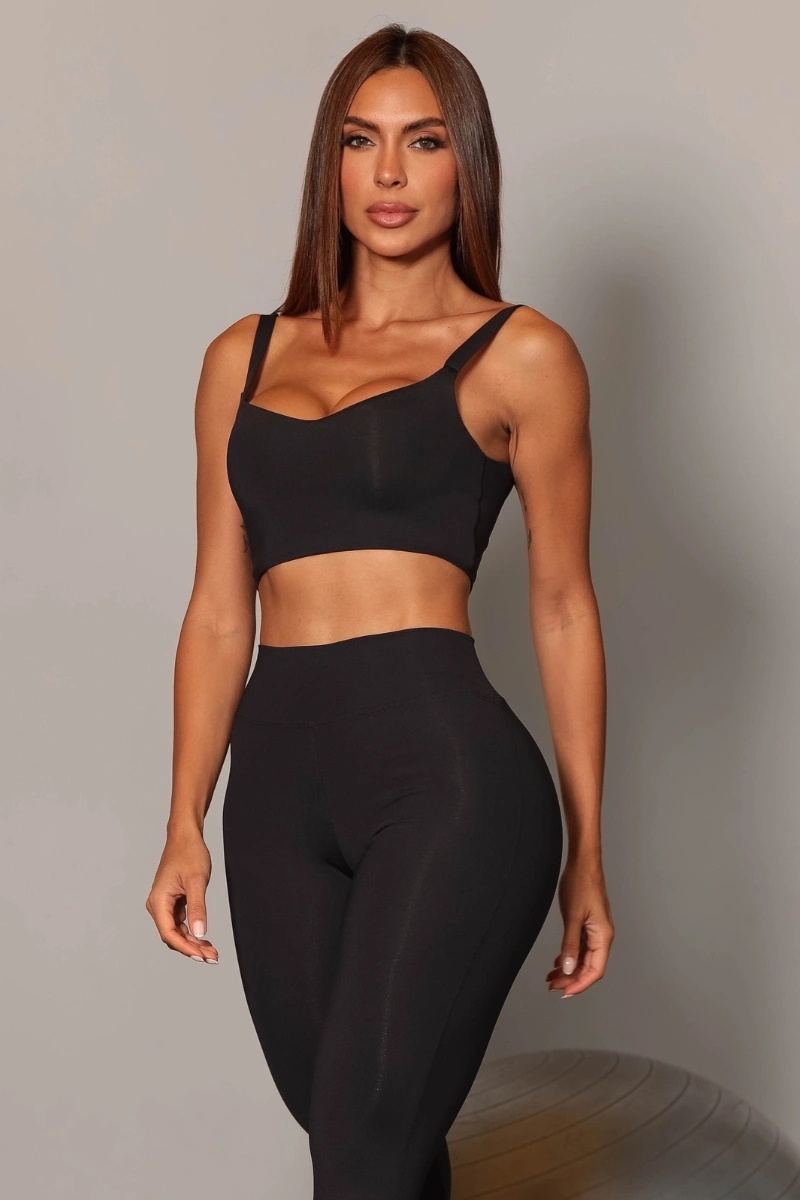 Garotafit - Conjunto Fiorella Preto - FCS450A