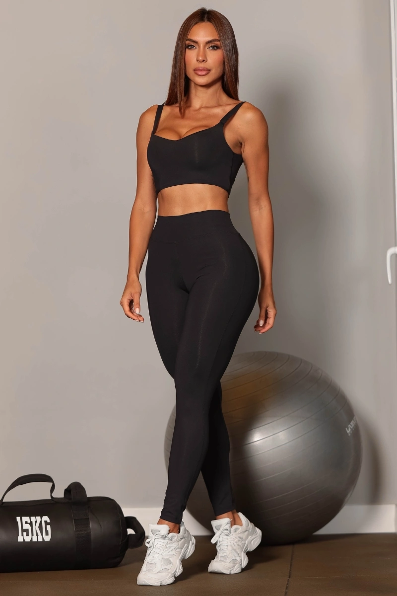 Garotafit - Conjunto Fiorella Preto - FCS450A