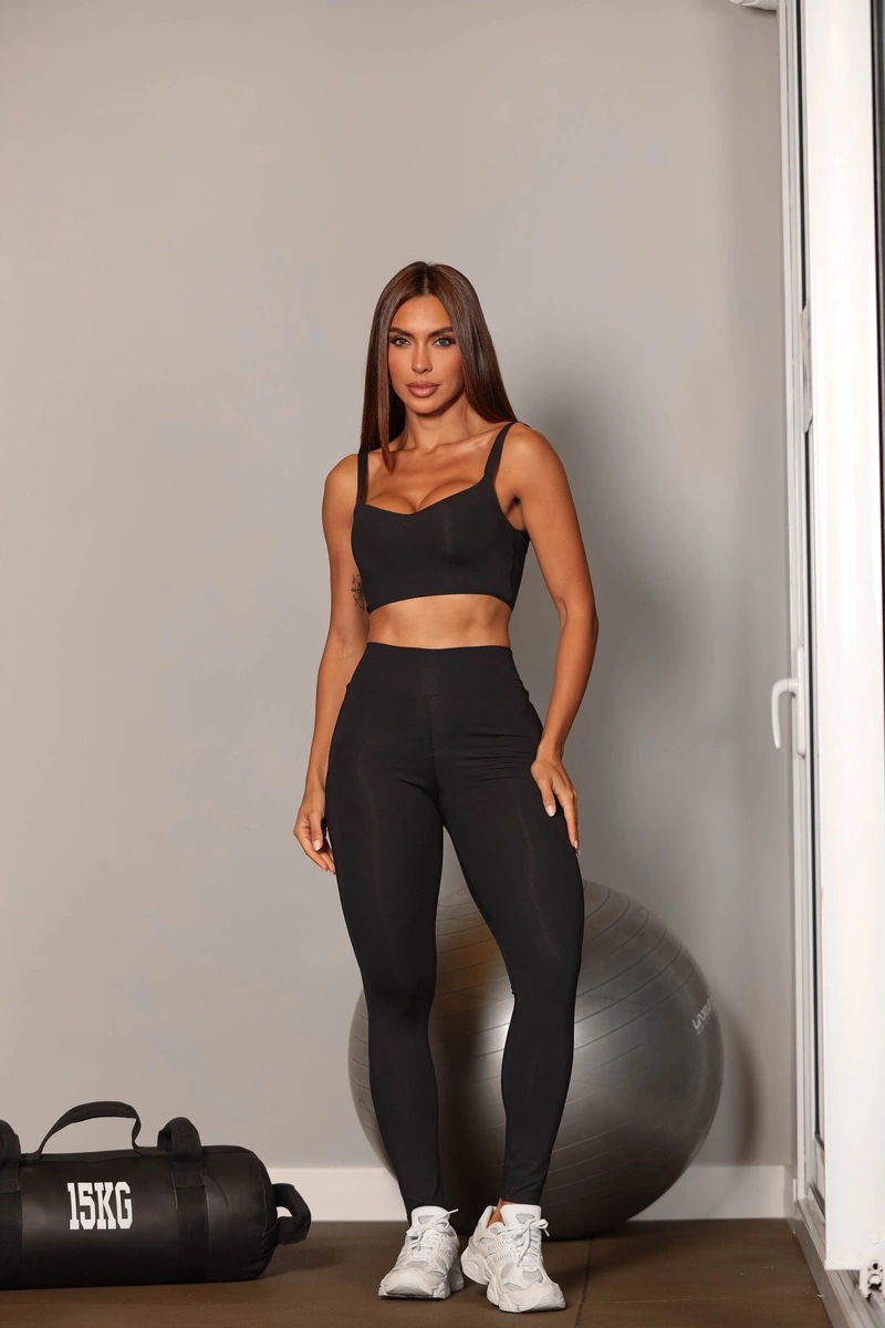 Garotafit - Conjunto Fiorella Preto - FCS450A