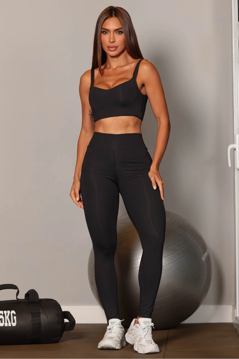Garotafit - Conjunto Fiorella Preto - FCS450A