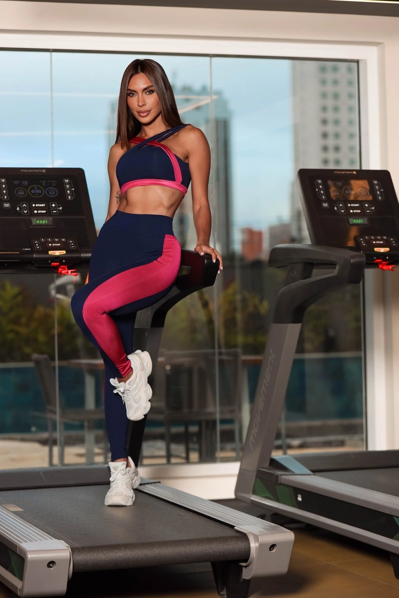 Garotafit - Veronica Marinho and Fuchsia Set - FCS448LMFU