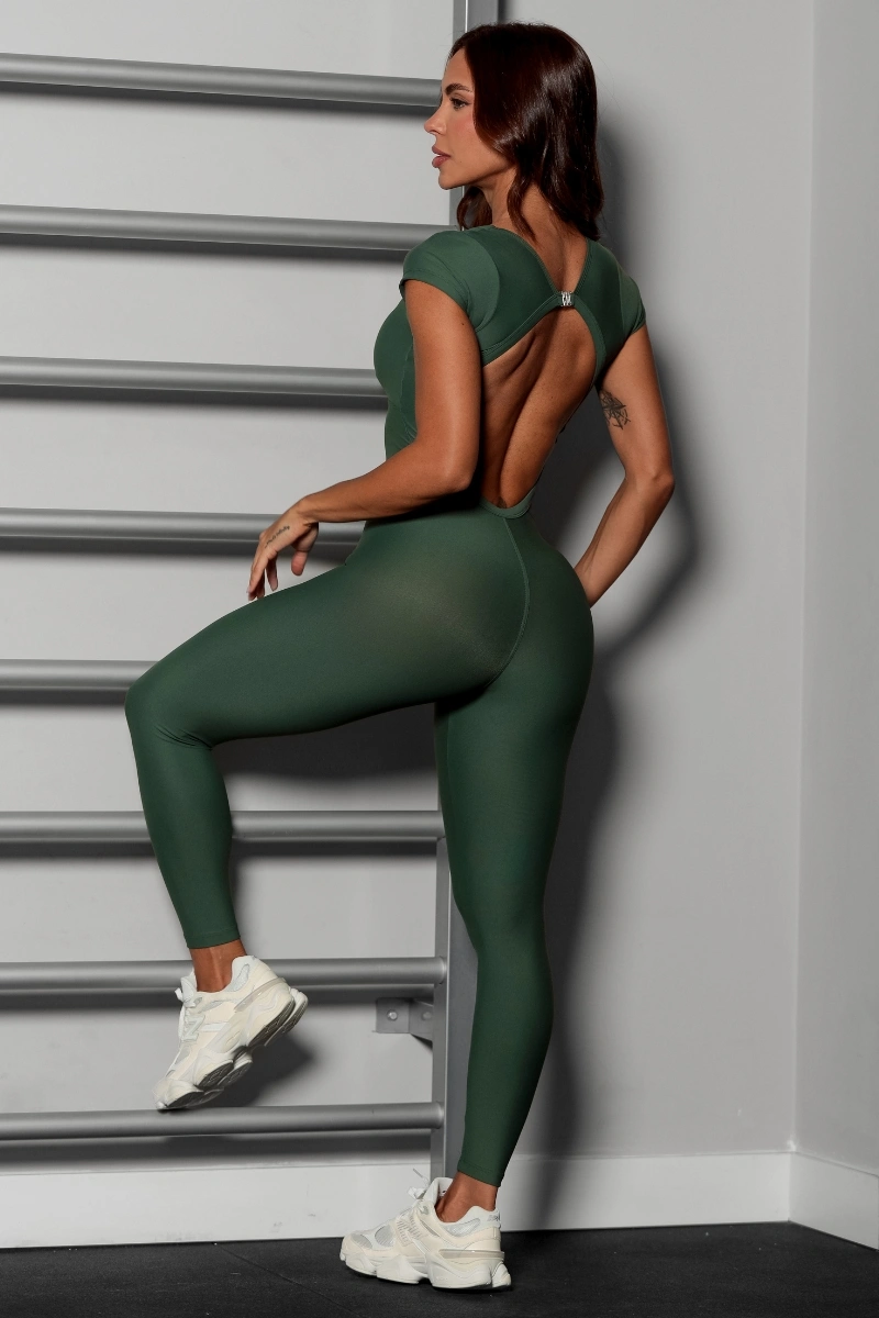 Garotafit - Macacão Vitoria Verde Escuro - MAC263HE