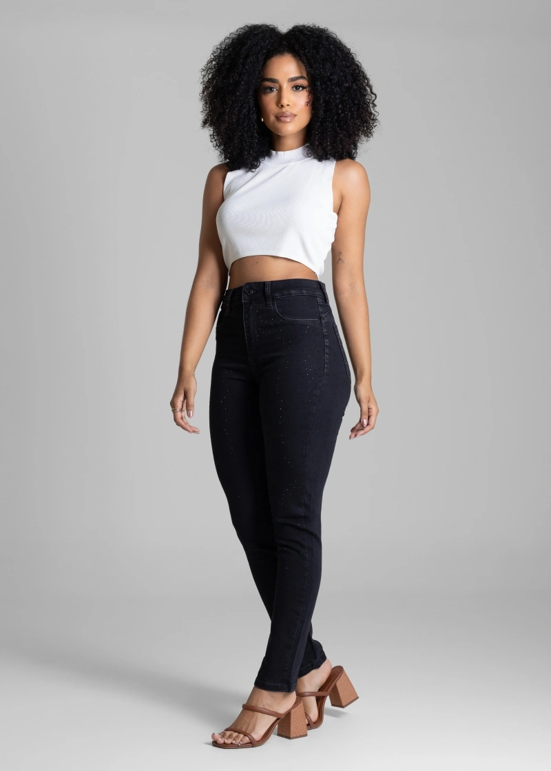 Sawary - Calça Jeans Sawary Push Up Preto-283345 - 283345