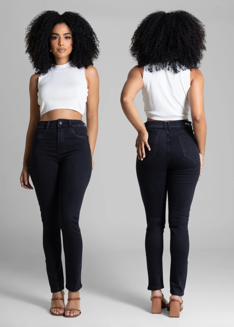 Sawary - Calça Jeans Sawary Push Up Preto-283345 - 283345