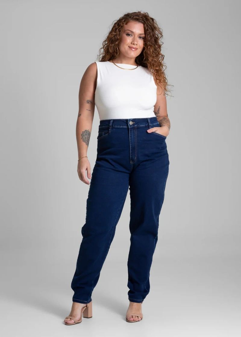 Sawary - Calça Jeans Sawary Plus Size Azul- 281224 - 281224